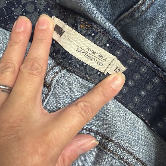Levi’s Womens Size 12 525 Perfect Waist Straight Leg Jeans Blue Denim 31x30 - Picture 4 of 5